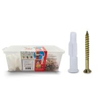 Sfor Bucha MU 10 com Parafuso Chipboard 6x70mm: Fixação Universal e Segura (Kit 80 Peças) - imagem 2