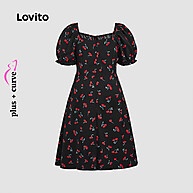 Vestido Plus Size Ditsy Floral com Mangas Bufantes - imagem 2