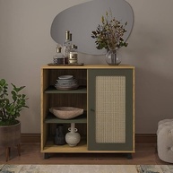 Buffet Charlotte em Carvalho com Detalhe Menta - Design Sofisticado e Funcionalidade Moderna - imagem 3