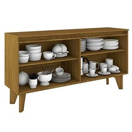 Buffet Quartzo 4 Portas Nature/Off White - Design Moderno em MDF - imagem 5