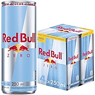 Red Bull Zero Açúcar: 4 Latas 250ml de Energia Pura - imagem 1