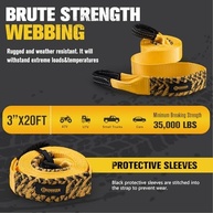 Kit de Recuperação BUNKER INDUST: Alça 7.6cm x 6m, Manilhas D 3/4 e Bolsa Protetora - Força Extrema para Seu Veículo Off-Road! - imagem 3