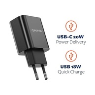 Carregador Universal Ultra Rápido Geonav Duo: USB-C PD 20W + USB QC 18W - Preto - imagem 5