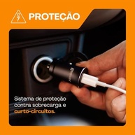 Geonav SuperPower Mini 20W: Carregador Veicular Rápido USB-C PD e USB-A QC - imagem 5