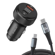 Carregador Veicular Turbo 60W Premium: 2 USB-C PD + USB-A QC com Cabo Incluso - imagem 2