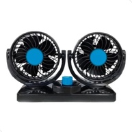 Ventilador de Cabeça Dupla 12V para Carro - Rotação 360°, Baixo Ruído e 2 Velocidades - imagem 2