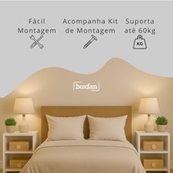BOXFAN Mesa de Cabeceira Moderna com Nicho em MDF – Design Compacto e Funcional para Quartos Pequenos - imagem 4