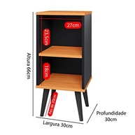 Mesa de Cabeceira Charme Retro com Nicho – Estilo Vintage para Quarto Moderno - imagem 4
