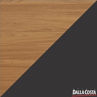 Mesa de Cabeceira Moderna com 1 Gaveta Dalla Costa - Design Freijó/Preto Fosco - imagem 5