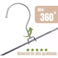 Kit 20 Cabides Presilha Metal Cromado Premium - Organize seu Guarda-Roupa com Estilo - imagem 4