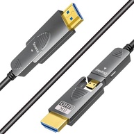 Cabo HDMI Fibra Ótica SkyeySnail 8K 15m: Micro HDMI para HDMI 2.1 Ultra Rápido 48Gbps - imagem 2