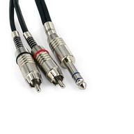 Cabo P10 Estéreo para 2 RCA Macho Santo Angelo 5 Metros: Conexão Profissional e Som Impecável - imagem 3
