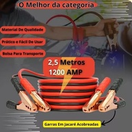 Cabo Chupeta 1200A 2,5m: Partida Rápida e Segura para Carros, Motos e Caminhões - imagem 5