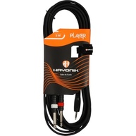 Cabo P2 Estéreo para 2 P10 Mono Hayonik: Conexão Profissional de 5 Metros - imagem 3