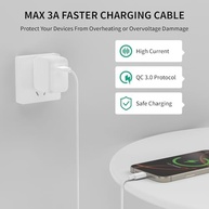 Cabo CarPlay Certificado Apple MFi (2 Unidades) para iPhone 16/15 - Carregamento Rápido USB-A para USB-C em Nylon Durável - imagem 3
