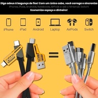 Cabo Carregador 4 em 1 65W Turbo: iPhone, Android, MacBook e Mais! ⚡ - imagem 5