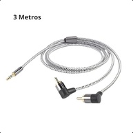 Cabo P2 3.5mm para 2 RCA 90° BolaAzul: Som Imersivo e Conexão Perfeita - imagem 4