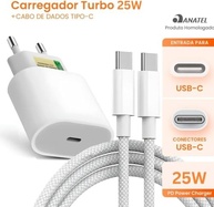 Carregador Turbo Tipo C 30W Ultra Rápido: Fonte + Cabo Reforçado para Samsung, iPhone 15/16 Pro Max e Android - imagem 4
