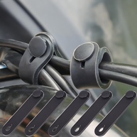 Organizador Universal de Cabos 5 Peças: Abraçadeiras de Borracha Preta para Moto e Carro - imagem 1