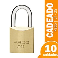 Cadeado Pado LT-25: Segurança e Durabilidade em 10 Unidades - imagem 1