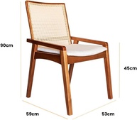 Cadeira Venezia em Madeira Maciça – Design Moderno e Conforto Duradouro para Sala de Jantar ou Escritório - imagem 3