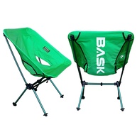 Cadeira BASK Portátil Extra Grande em Alumínio e Oxford – Confortável, Leve e Resistente, Ideal para Camping, Pesca, Praia e Lazer, Dobrável, Compacta e Durável suporta até 150kg (Verde Neon) - imagem 1