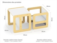 Conjunto Mesa e Cadeira Cubo Montessori Junges - Estímulo à Autonomia Infantil - imagem 4