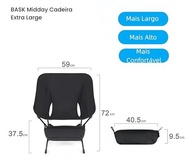 Cadeira BASK Portátil Extra Grande em Alumínio e Oxford – Confortável, Leve e Resistente, Ideal para Camping, Pesca, Praia e Lazer, Dobrável, Compacta e Durável suporta até 150kg (Verde Neon) - imagem 4