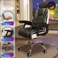 Cadeira Gamer Presidencial Reclinável com Estofamento em Espuma de Alta Densidade - Preto e Branco - imagem 2