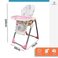 Cadeira Alta de Refeição Baby Style Rosa - Conforto e Segurança para Alimentação do Bebê - imagem 3