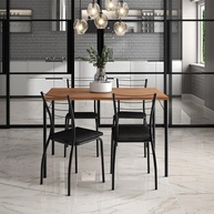Conjunto Sala de Jantar 4 Cadeiras Valência Carraro Freijó - Design Clássico e Resistente - imagem 1