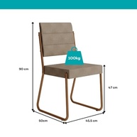 Conjunto de Sala de Jantar San Francisco 4 Cadeiras - Design Sofisticado e Conforto Diário - imagem 3