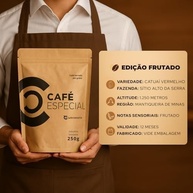 Kit Café Especial em Grãos Selecionados - Café Conceito Frutado e Chocolate, Catuaí Vermelho, Mantiqueira de Minas, Grãos Torrados, 2 x 250g - imagem 1