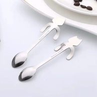 Kit 6 Colheres de Café Infantil com Design de Gatinho - Estilo e Segurança na Alimentação - imagem 3