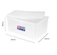 Caixa Organizadora Plástica 65L Cristal - Fechamento Click | Linha Radical - imagem 3