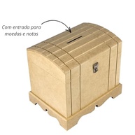 Caixa Baú Cofre de Madeira MDF com Fecho para Cadeado - Segurança e Estilo para Seus Pertences - imagem 4