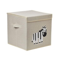 Caixa Organizadora Infantil com Tampa em Linho - Design Animal Box da Oky's (Zebra) - imagem 5