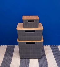 Caixa Organizadora com Tampa de Bambu 12L - OIKOS | Design Natural e Moderno - imagem 3