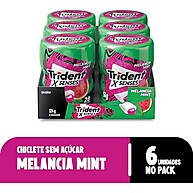 Chiclete Trident XSenses Melancia Mint Sem Açúcar Garrafa - Caixa com 6 unid. de 54g - imagem 4