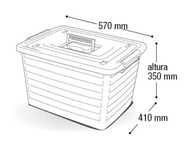 Caixa Organizadora 50L com Rodas e Tampa - Design Moderno e Prático - imagem 2