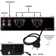 Som Ambiente 300W: Kit Completo com 4 Caixas! - imagem 2