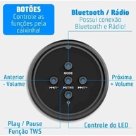 Caixinha de Som Bluetooth 10W com LED RGB: Potência e Festa em Qualquer Lugar! - imagem 5