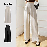 Calça Vintage Lovito: Estilo Assimétrico e Conforto! - imagem 1