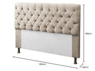 Kit Cabeceira + Calçadeira Baú Mirage Queen 160cm Suede Bege - DL Decor - imagem 3