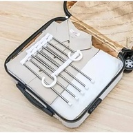 Cabide Dobrável para Calças 5 Espaços - Plástico e Aço Inox | Organize com Estilo e Praticidade - imagem 3