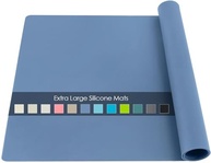 Tapete de Silicone Extra Grande Azul Cinza - Resistente ao Calor, Antiaderente e Multifuncional para Cozinha, Artesanato e Crianças - imagem 2