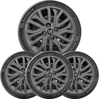 Kit 4 Calotas Aro 15 Grafite Fiat Mobi, Argo e Cronos - Design Esportivo e Logo 296cp - imagem 2