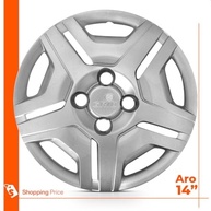 Kit 4 Calotas Aro 14 Prata Grid para Onix e Prisma (14-18) - Estilo e Proteção - imagem 4