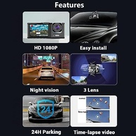 Dash Cam Domary 3 Câmeras: Segurança e Visão Completa do Seu Carro - imagem 5