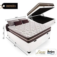 Cama Box com Baú Casal + Colchão de Molas Classic Superlastic 138cm - Design Sofisticado e Conforto Duradouro - imagem 3